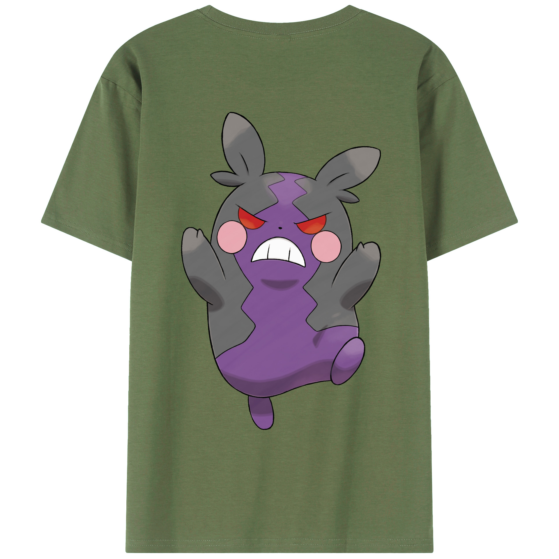 （画像用） ポケットモンスター Pokémon 綿100％ メンズ半袖Tシャツ（バックプリント） 通気性